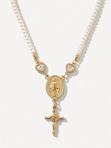 Pearl Rosary Choker