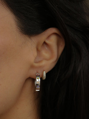 Rodeo Gemstone Hoop Earrings