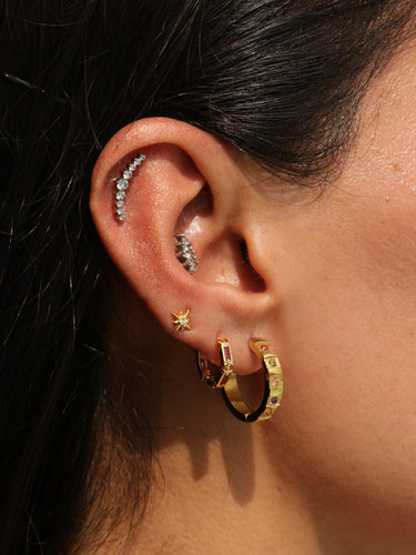 Rodeo Gemstone Hoop Earrings