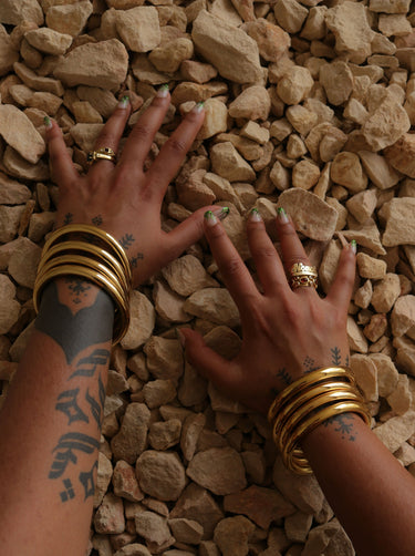 Sahara Chunky Gold Bangle