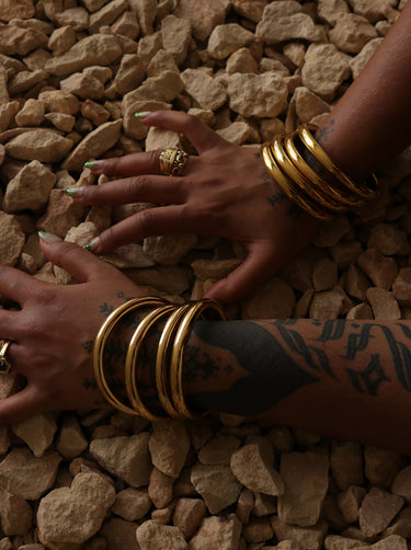 Sahara Chunky Gold Bangle