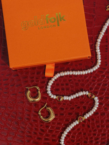 3A+ Pearl Heart Choker