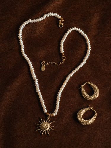 Keshi Pearl Sun Choker