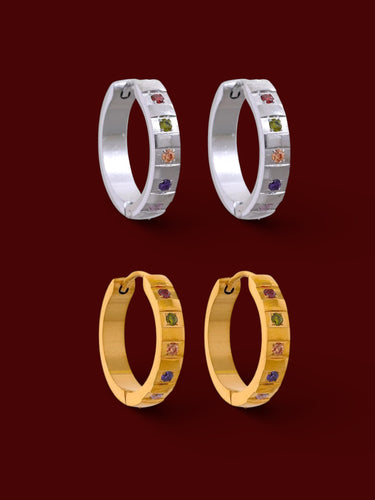 Rodeo Gemstone Hoop Earrings